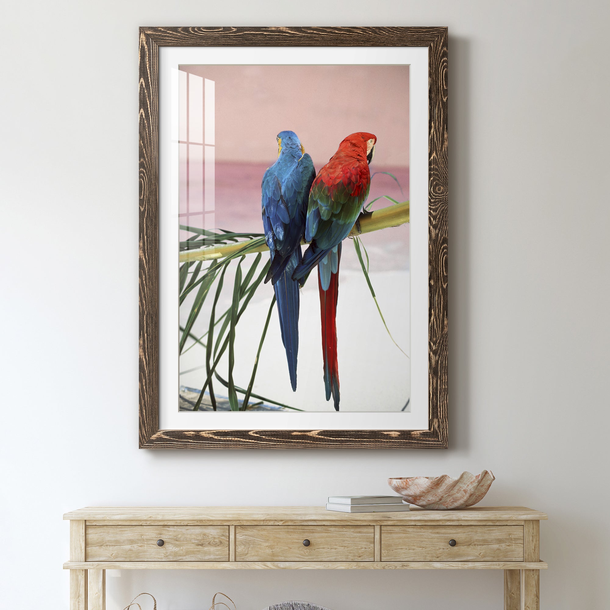 Palm Parrots - Barnwood