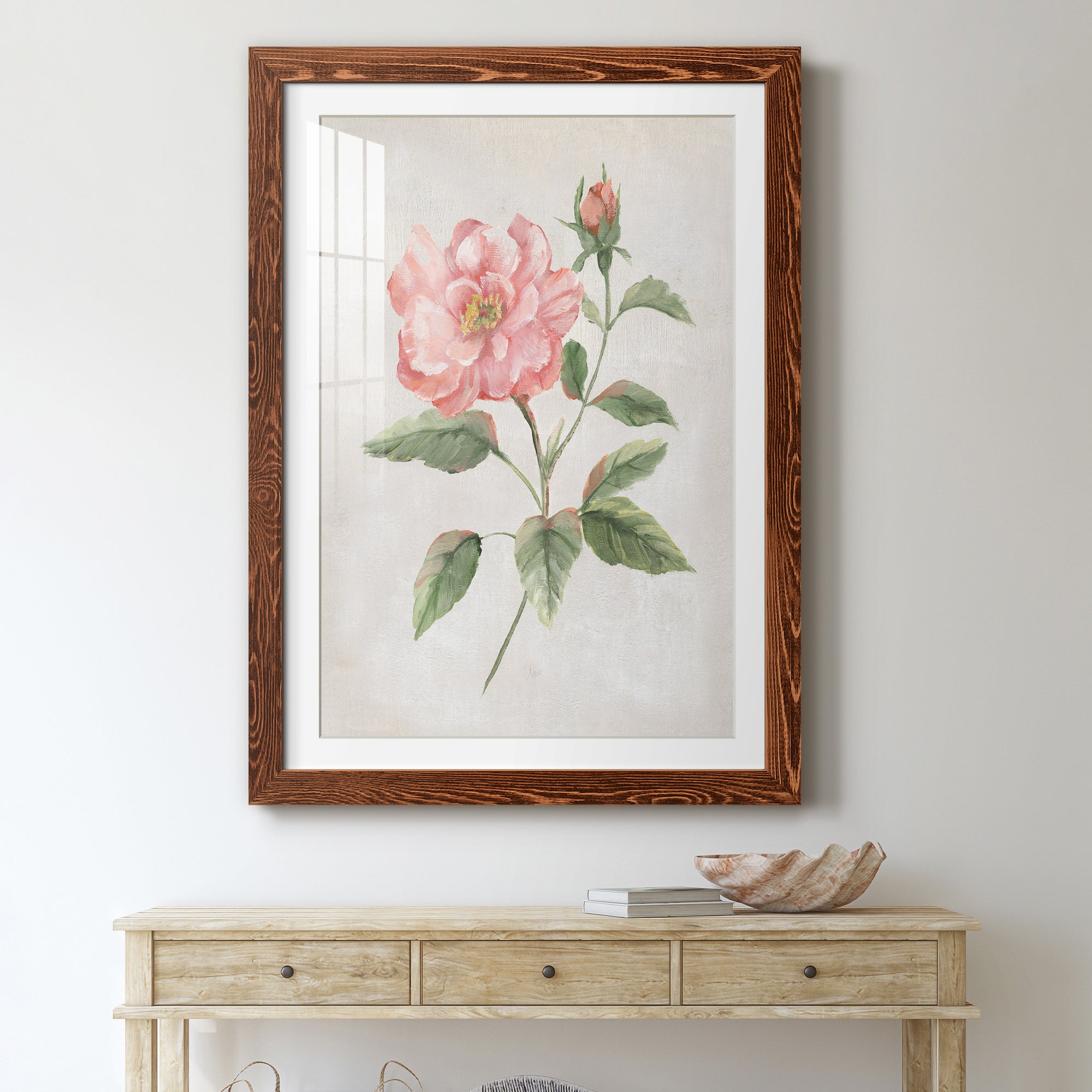 Grandiflora II - Barnwood Framed Art Print