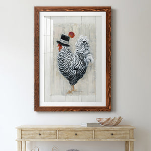 Sunday Best Rooster - Barnwood Framed Art Print