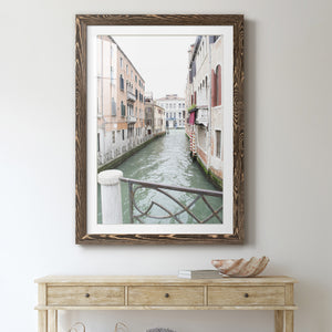 Venice Canal I - Premium Framed Print - Distressed Barnwood Frame - Ready to Hang