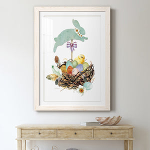 Bunny Hop - Barnwood Framed Art Print