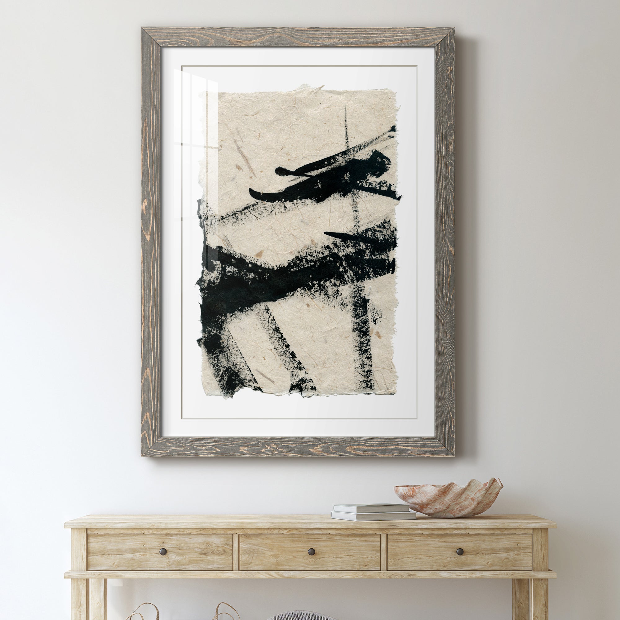 Lines Crossed II - Premium Framed Print - Distressed Barnwood Frame - Ready to Hang