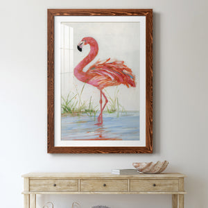Flamingo II - Barnwood Framed Art Print