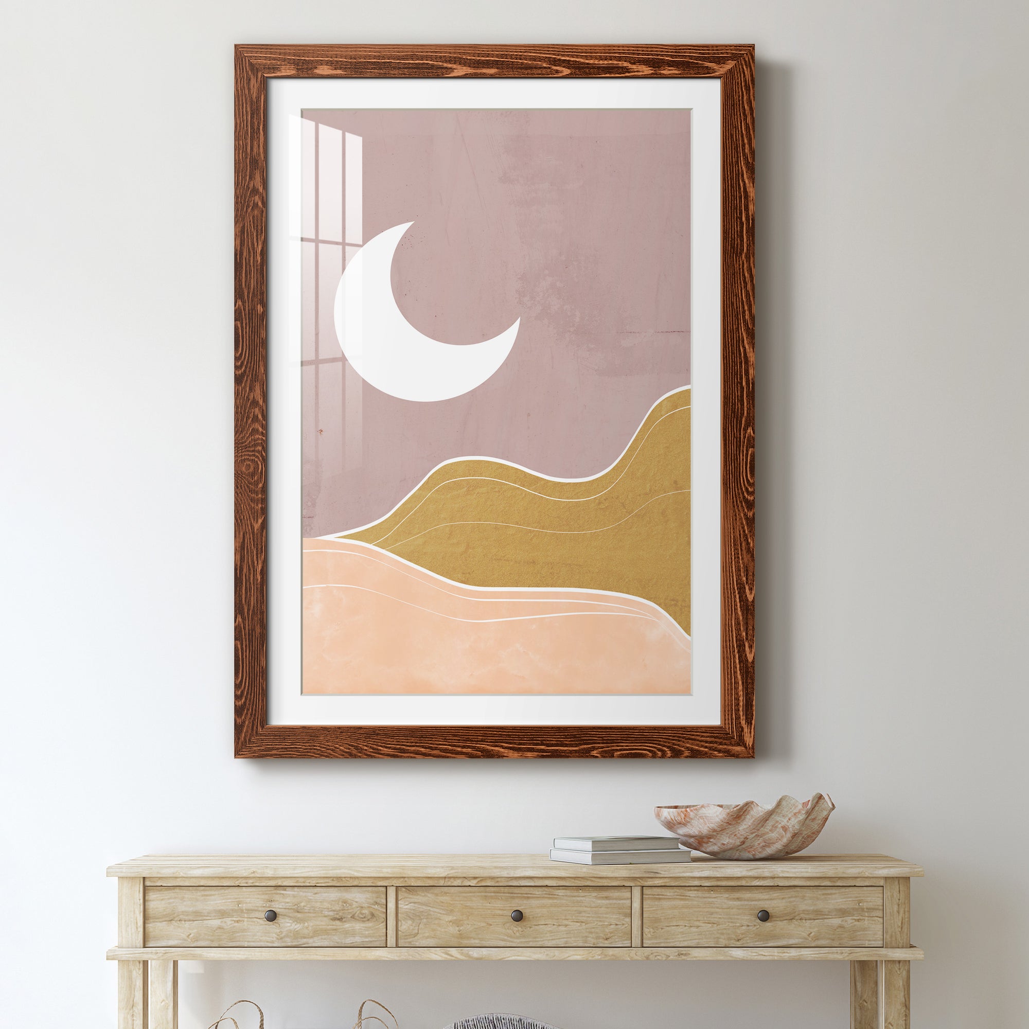 Sedona Moon - Premium Framed Print - Distressed Barnwood Frame - Ready to Hang