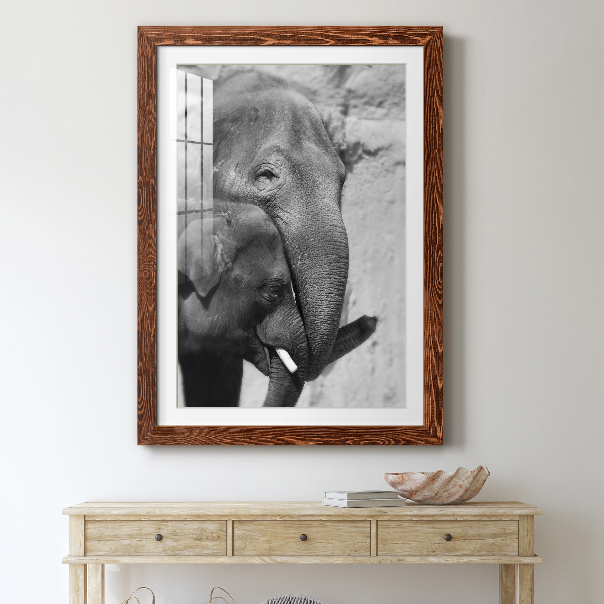 Tender Moment - Barnwood Framed Art Print