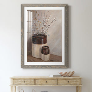 Pussywillows & Spring - Barnwood Framed Art Print