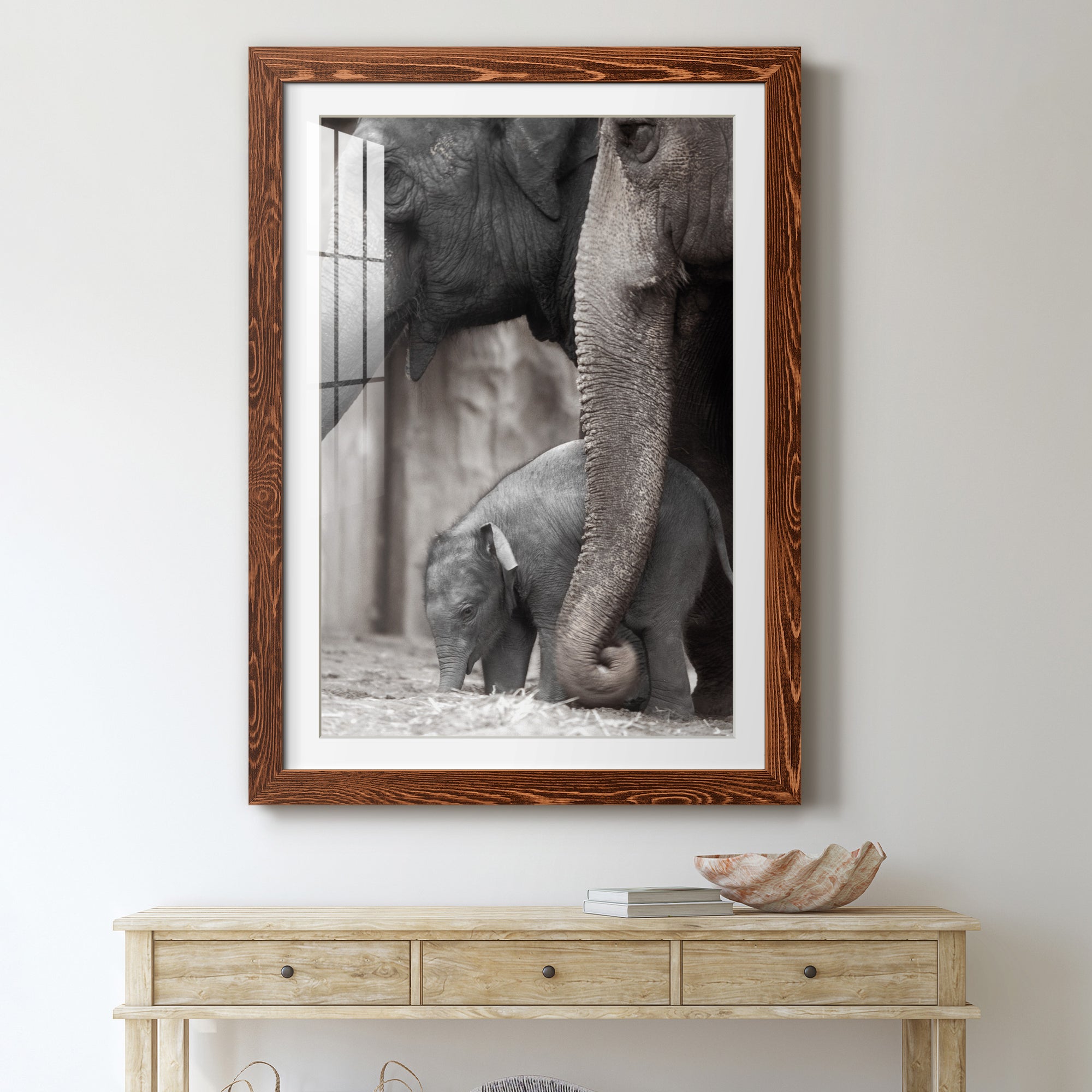 Family Moment - Barnwood Framed Art Print