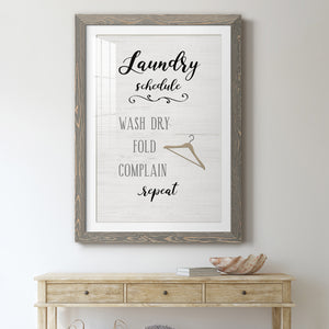 Laundry Complain - Premium Framed Print - Distressed Barnwood Frame - Ready to Hang