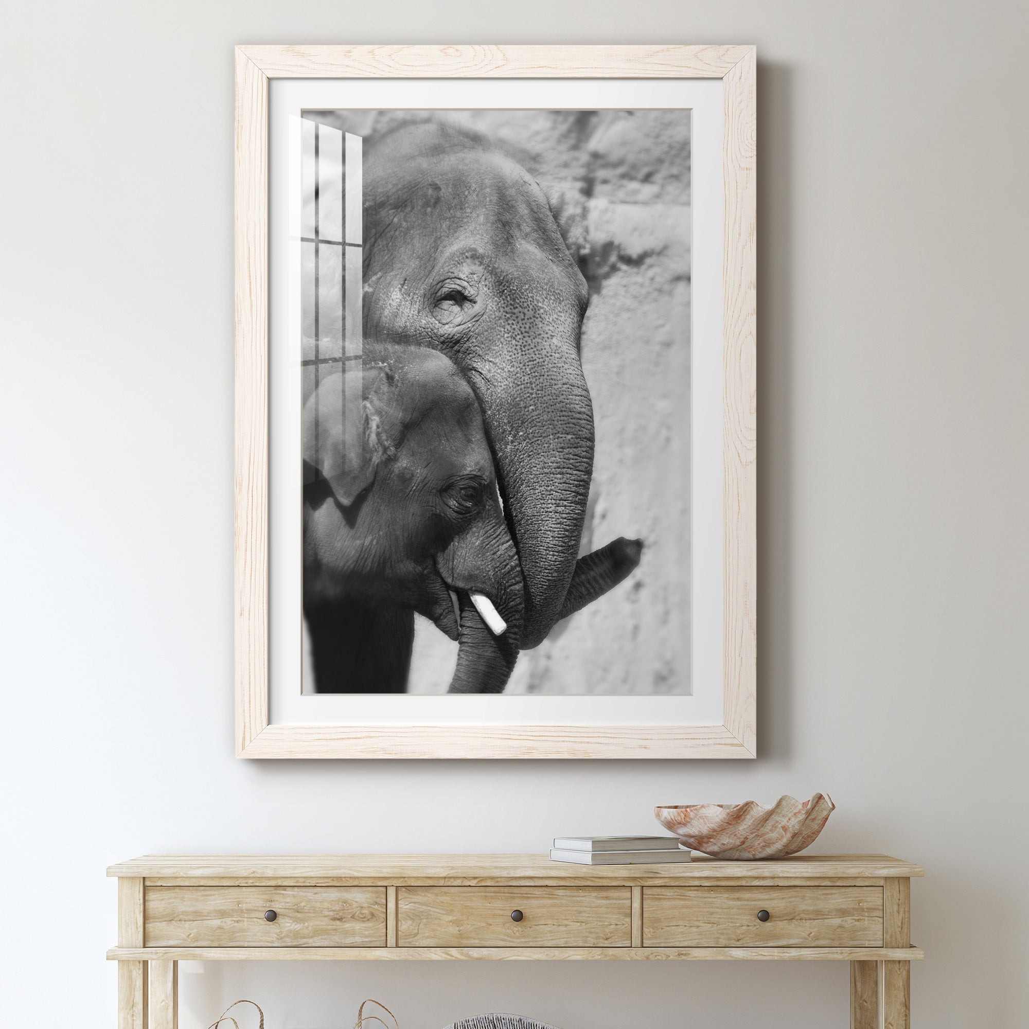 Tender Moment - Barnwood Framed Art Print