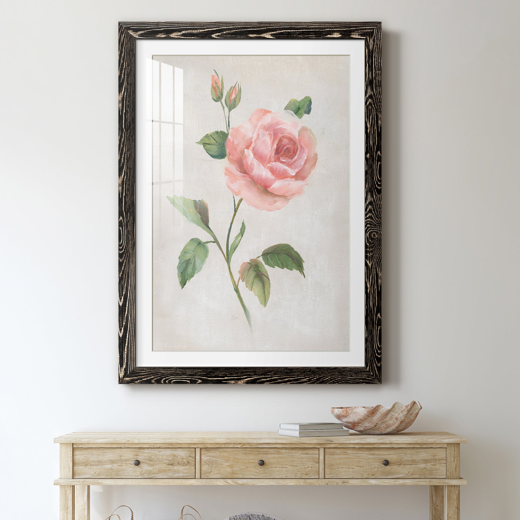 Grandiflora I - Barnwood Framed Art Print