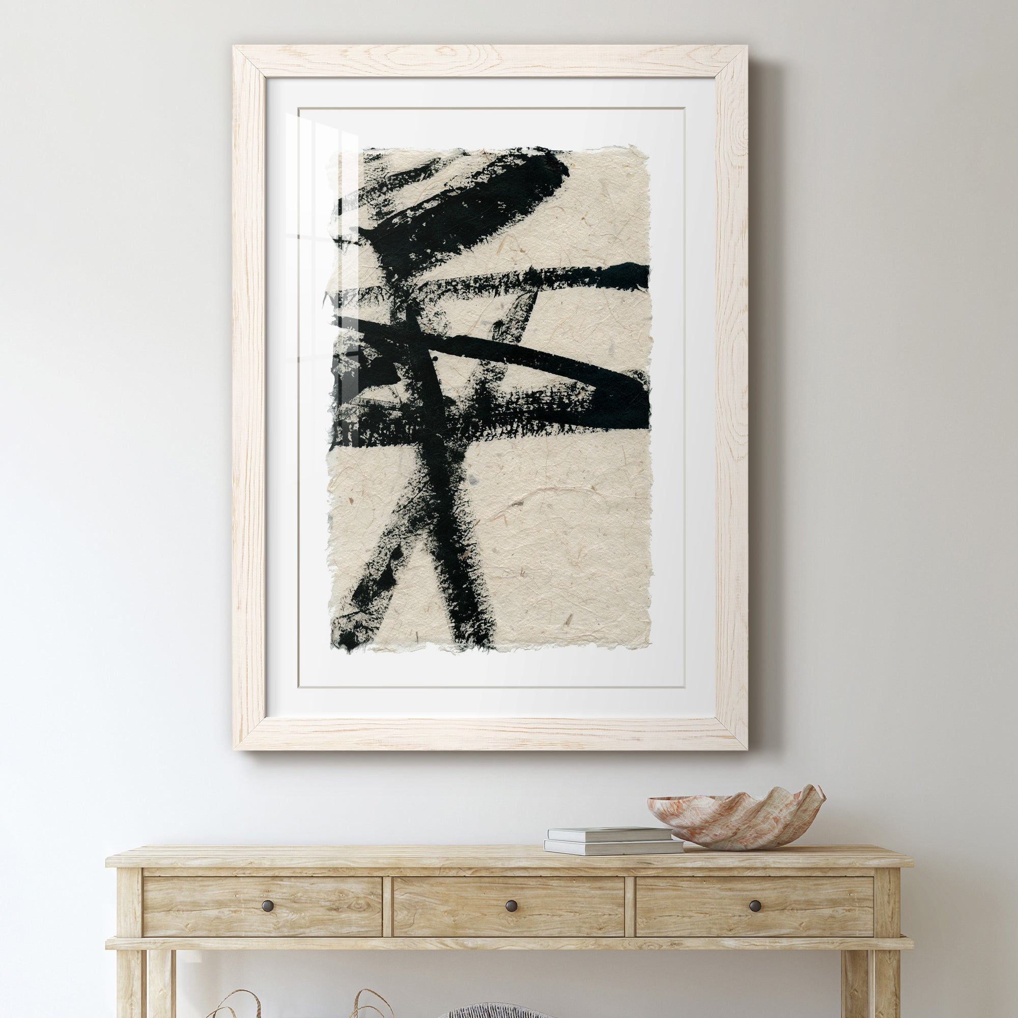 Lines Crossed III - Premium Framed Print - Distressed Barnwood Frame - Ready to Hang
