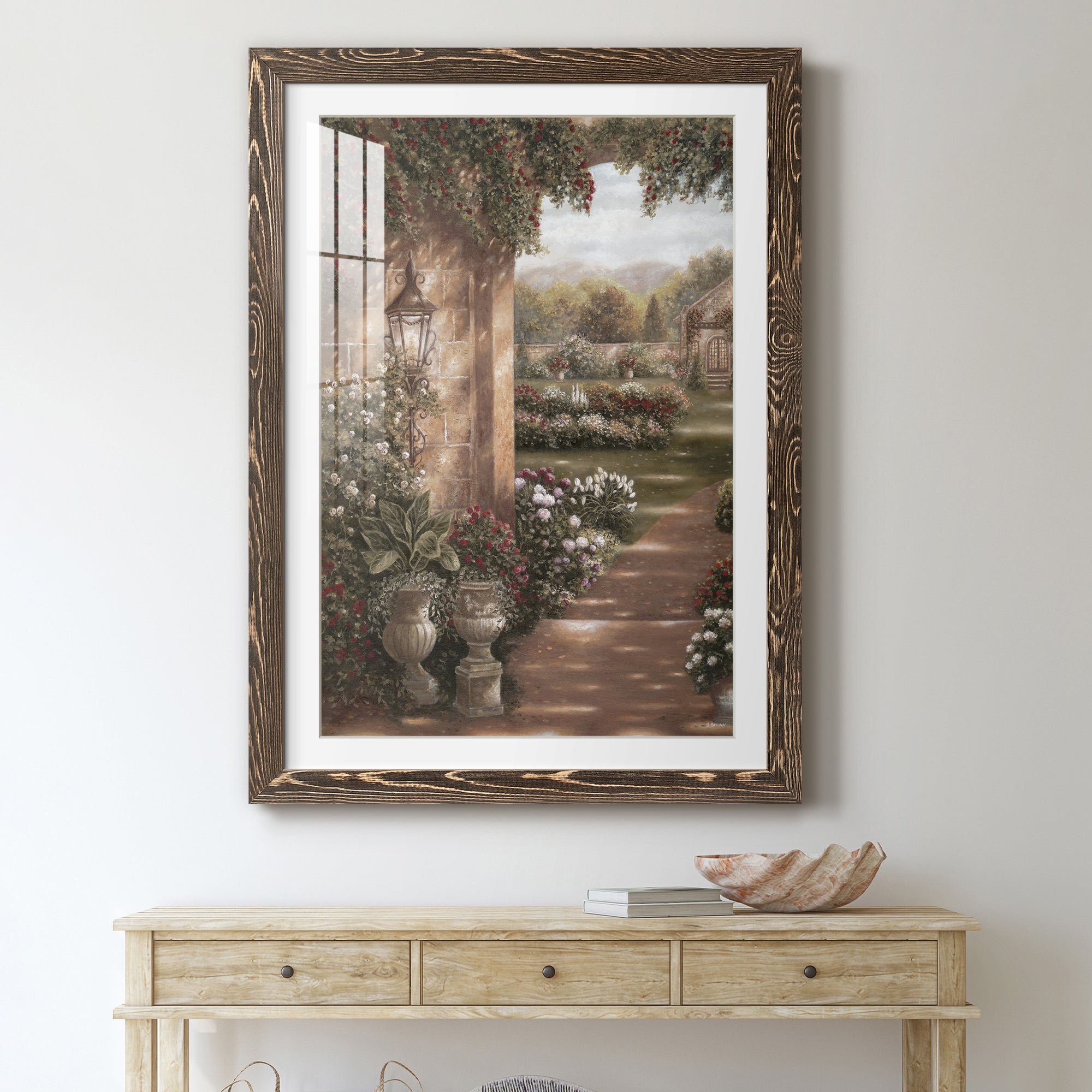 Evening in the Conservatory - Barnwood Framed Art Print