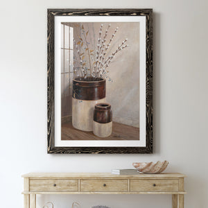 Pussywillows & Spring - Barnwood Framed Art Print