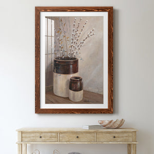 Pussywillows & Spring - Barnwood Framed Art Print
