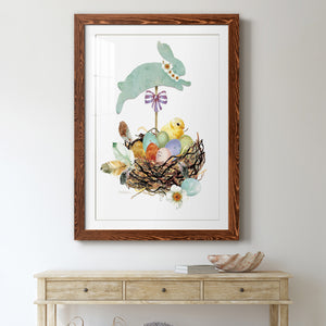 Bunny Hop - Barnwood Framed Art Print