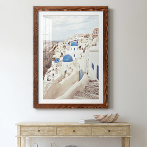 Santorini - Premium Framed Print - Distressed Barnwood Frame - Ready to Hang