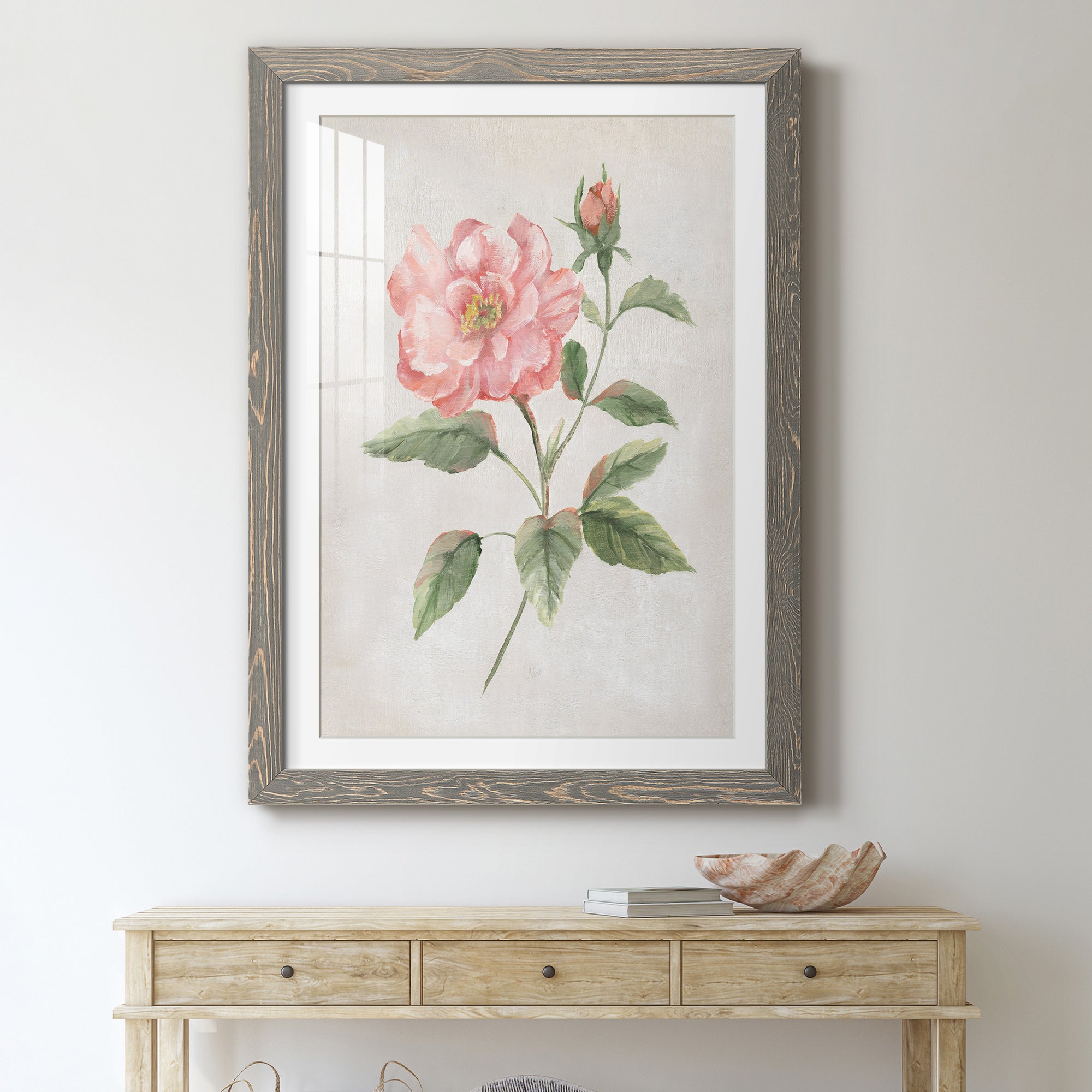 Grandiflora II - Barnwood Framed Art Print