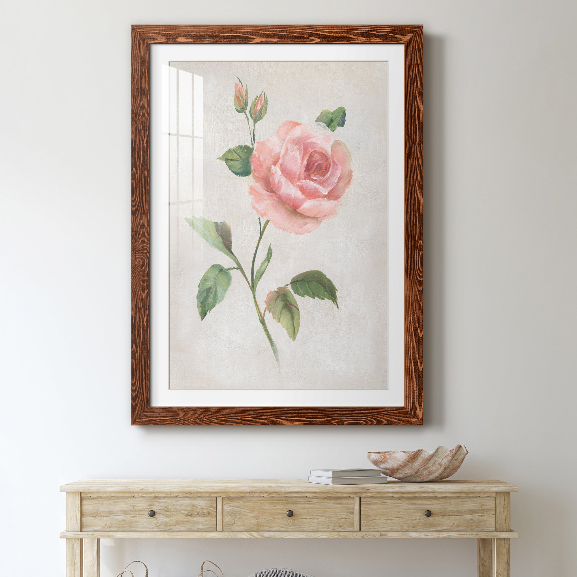 Grandiflora I - Barnwood Framed Art Print