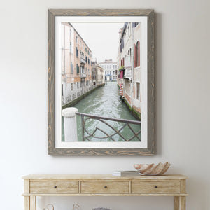 Venice Canal I - Premium Framed Print - Distressed Barnwood Frame - Ready to Hang