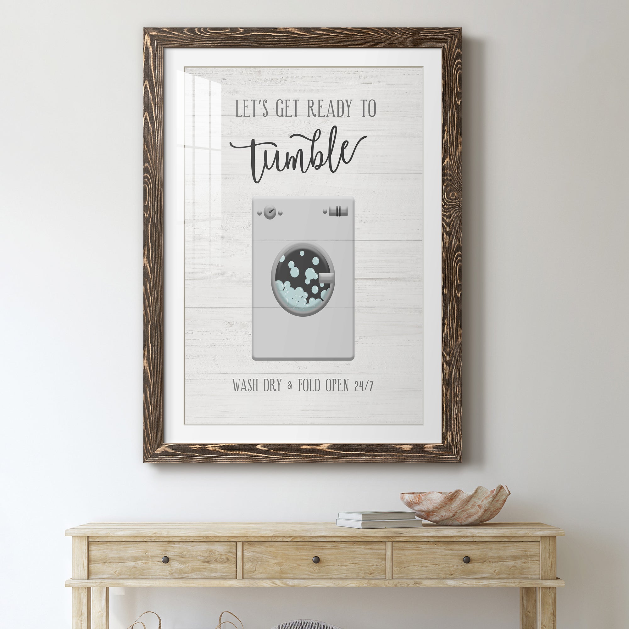 Tumble - Premium Framed Print - Distressed Barnwood Frame - Ready to Hang