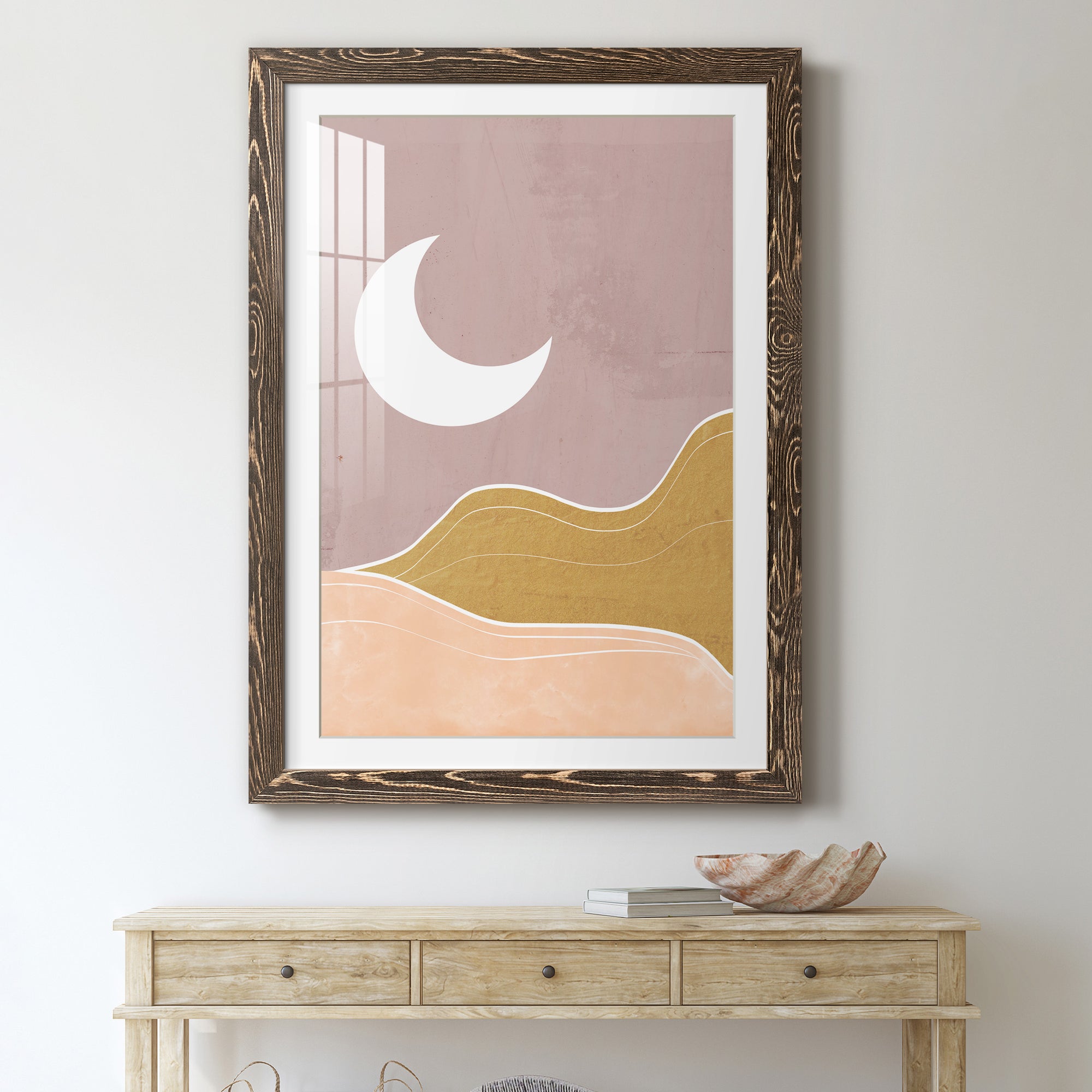 Sedona Moon - Premium Framed Print - Distressed Barnwood Frame - Ready to Hang