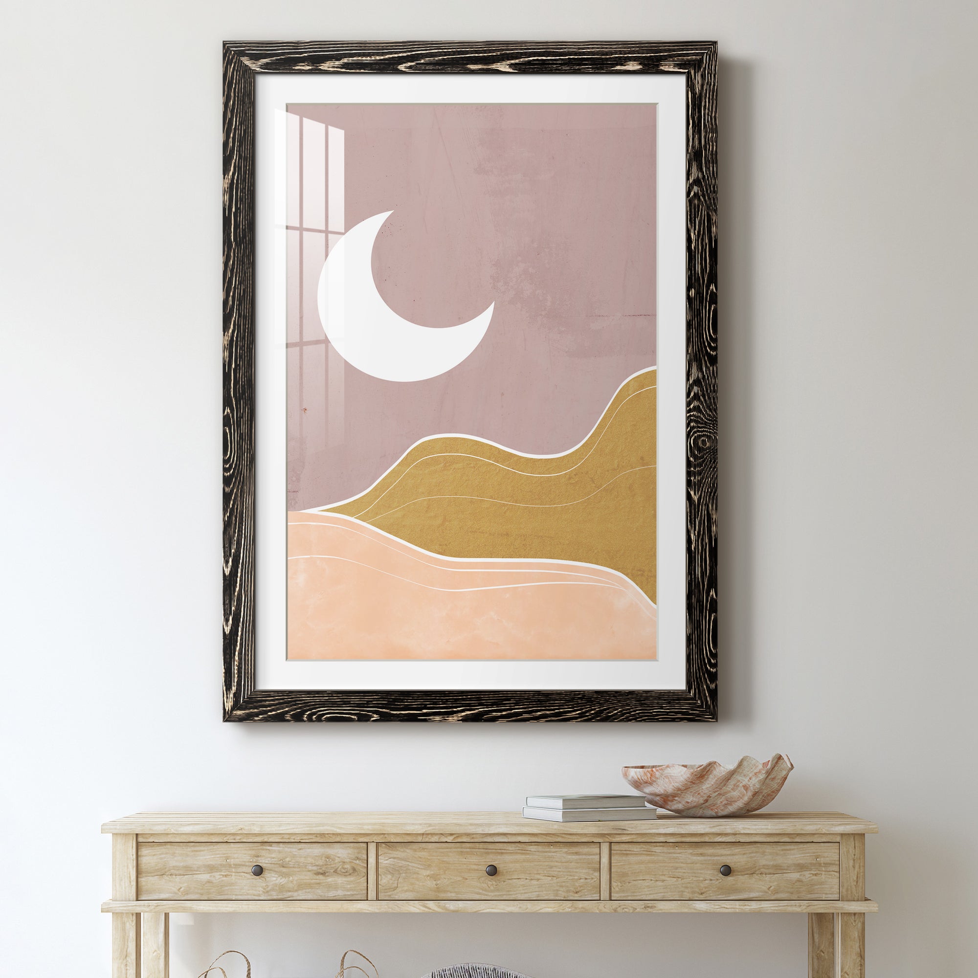 Sedona Moon - Premium Framed Print - Distressed Barnwood Frame - Ready to Hang
