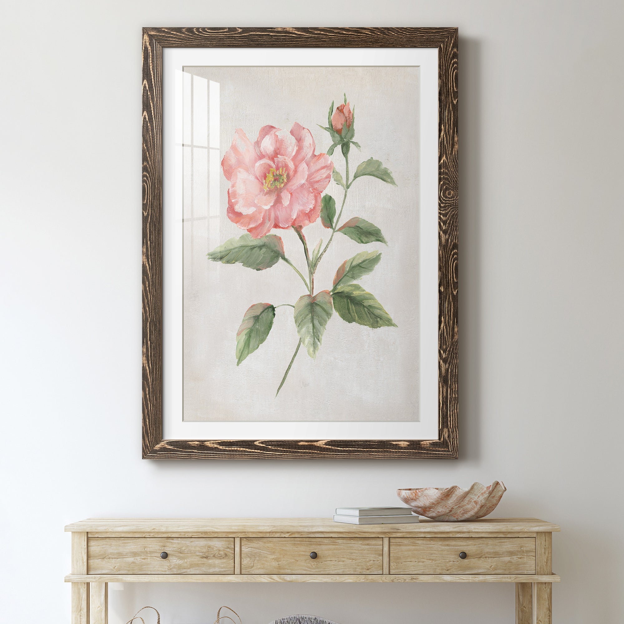 Grandiflora II - Barnwood Framed Art Print