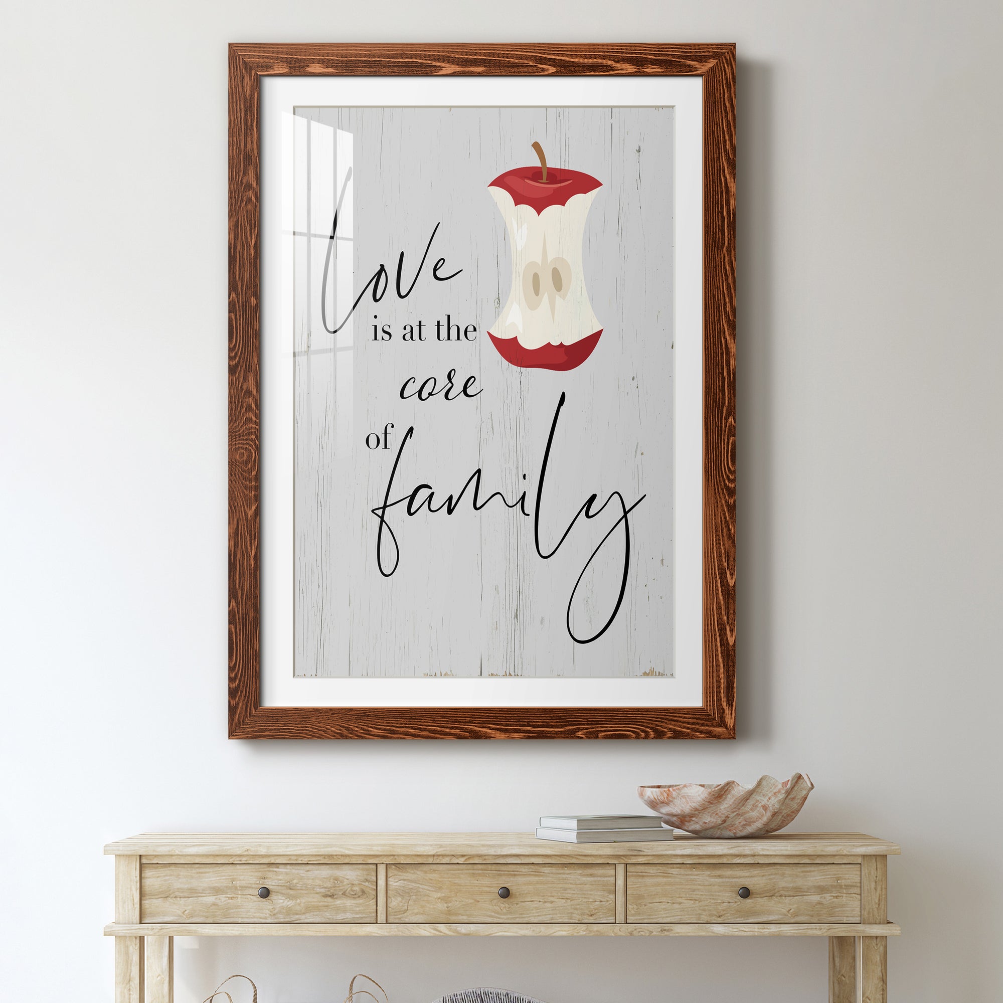 Core of Family - Premium Framed Print - Distressed Barnwood Frame - Ready to Hang