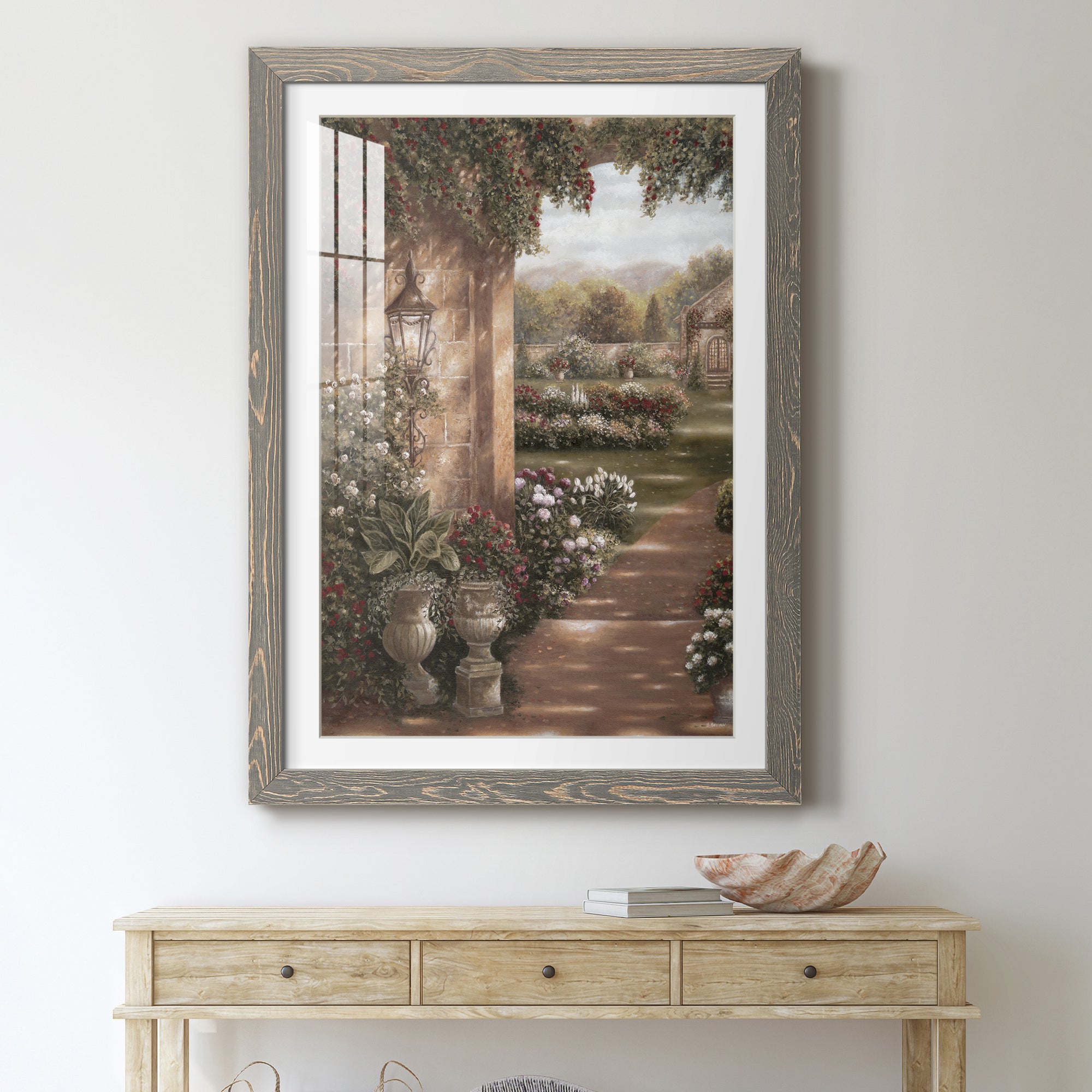 Evening in the Conservatory - Barnwood Framed Art Print