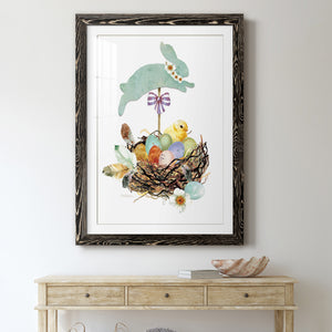 Bunny Hop - Barnwood Framed Art Print