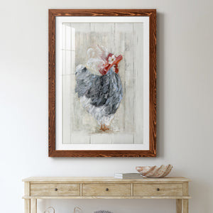 Sunday Best Hen - Barnwood Framed Art Print