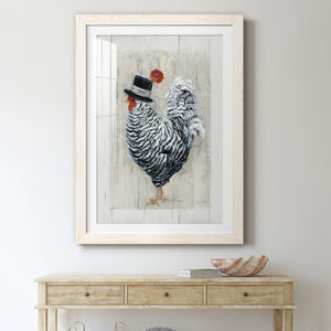 Sunday Best Rooster - Barnwood Framed Art Print