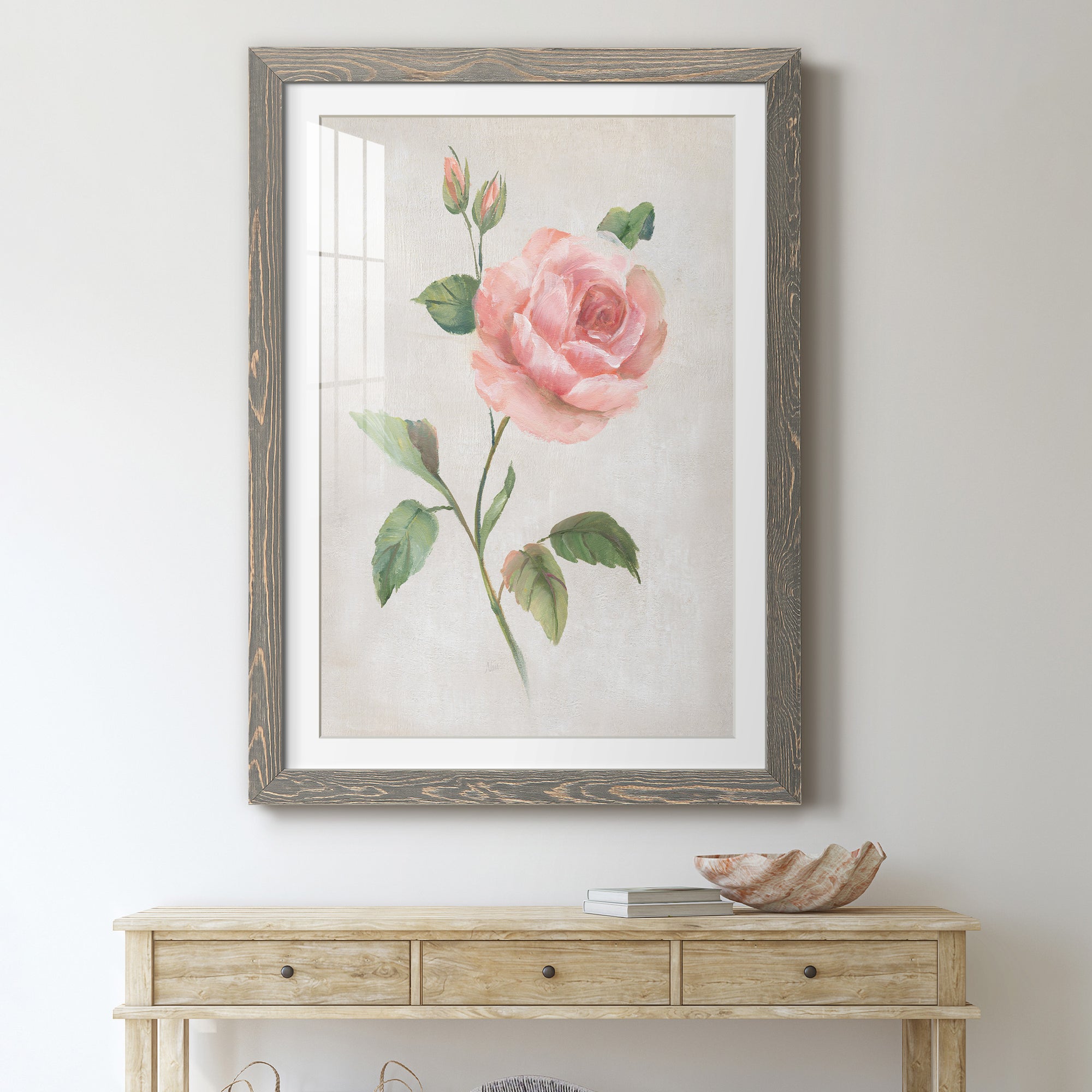 Grandiflora I - Barnwood Framed Art Print
