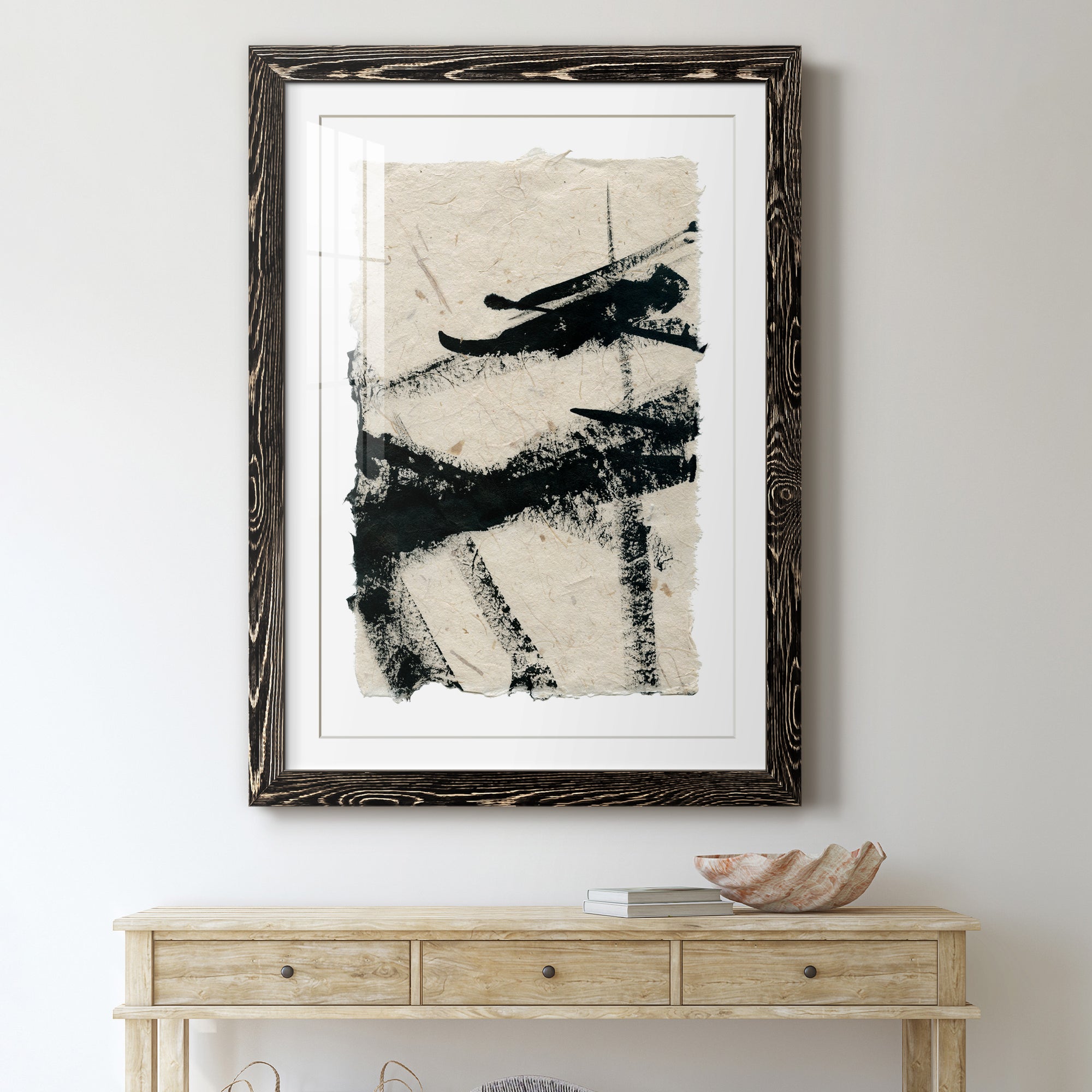 Lines Crossed II - Premium Framed Print - Distressed Barnwood Frame - Ready to Hang