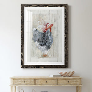 Sunday Best Hen - Barnwood Framed Art Print
