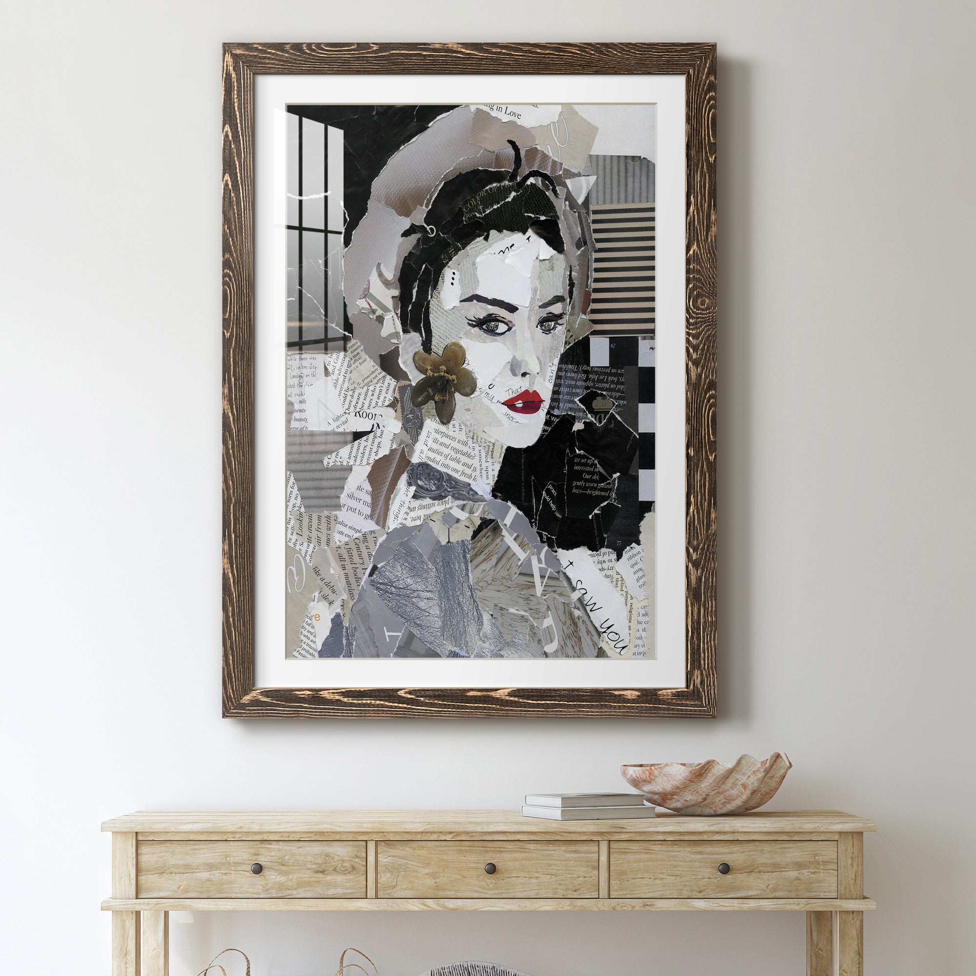 Runway Pause - Barnwood Framed Art Print