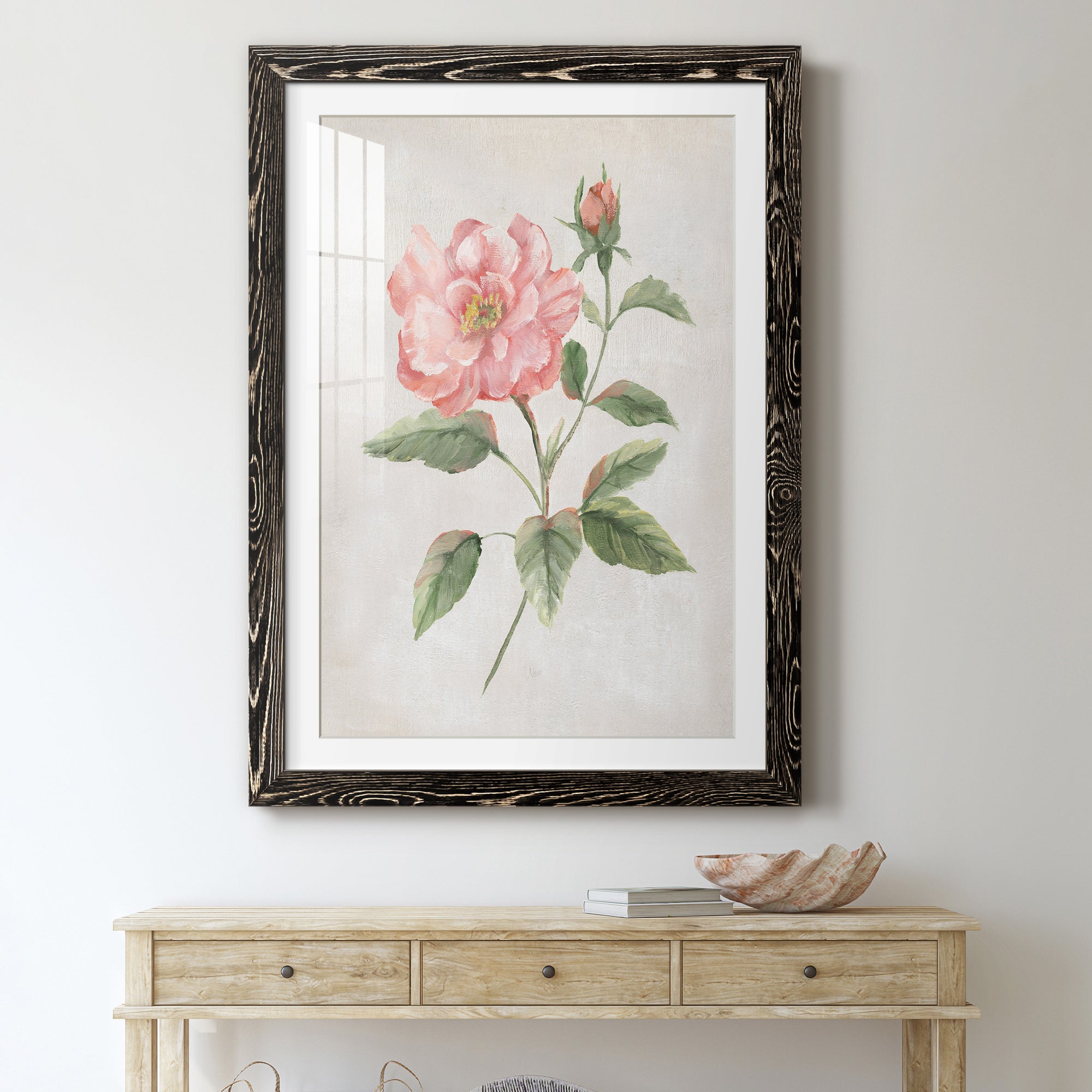 Grandiflora II - Barnwood Framed Art Print