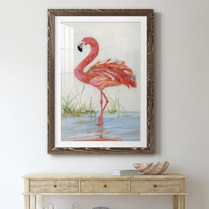Flamingo II - Barnwood Framed Art Print