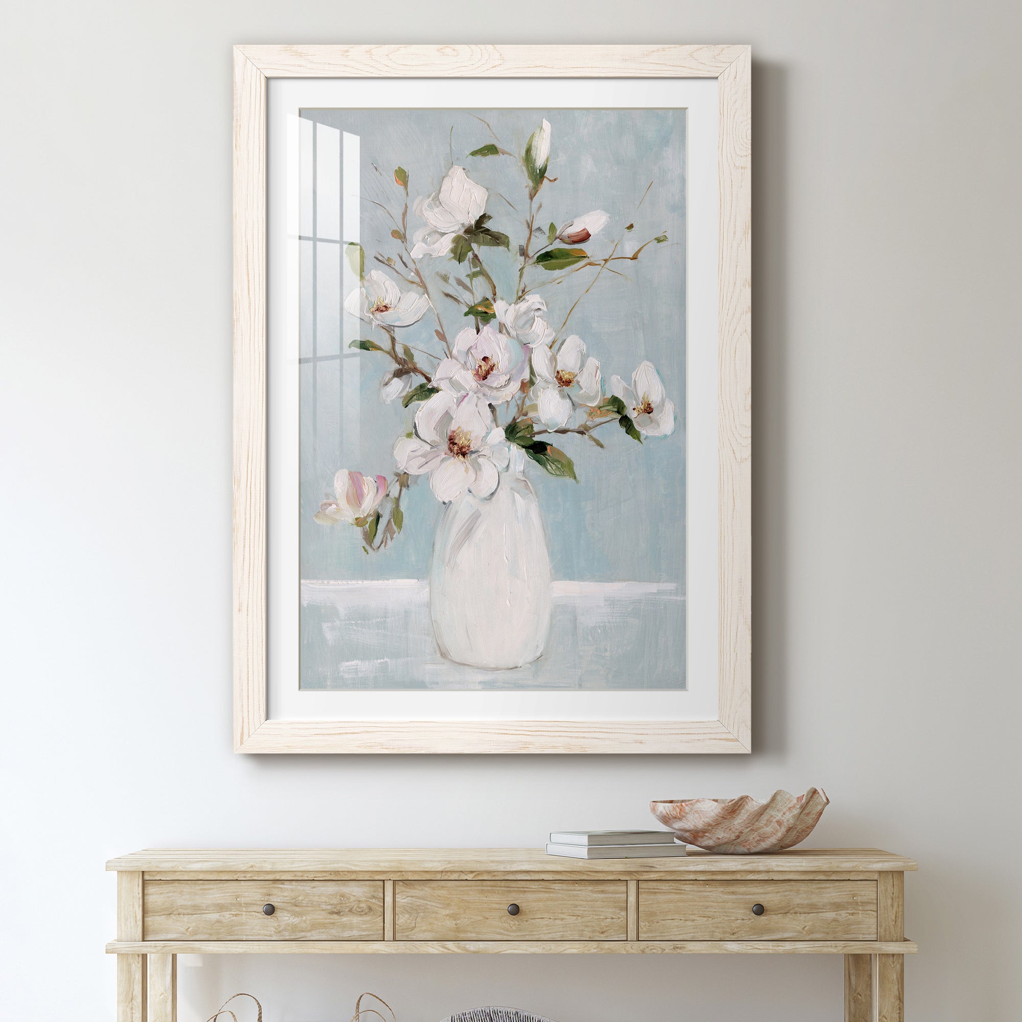 Magnolia Charm - Premium Framed Print - Distressed Barnwood Frame - Ready to Hang