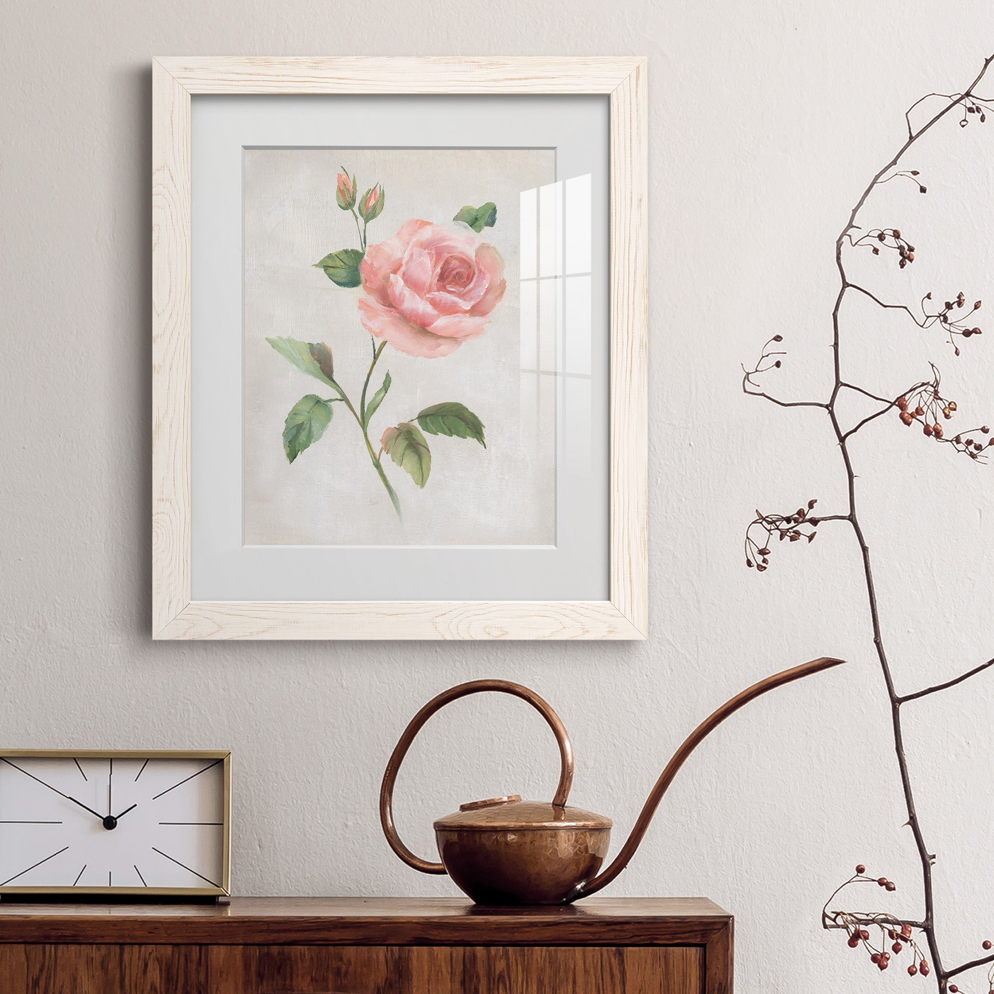 Grandiflora I - Barnwood Framed Art Print