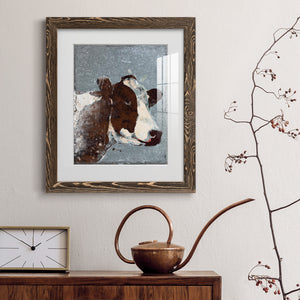 Cow On Galvanized Metal - Barnwood