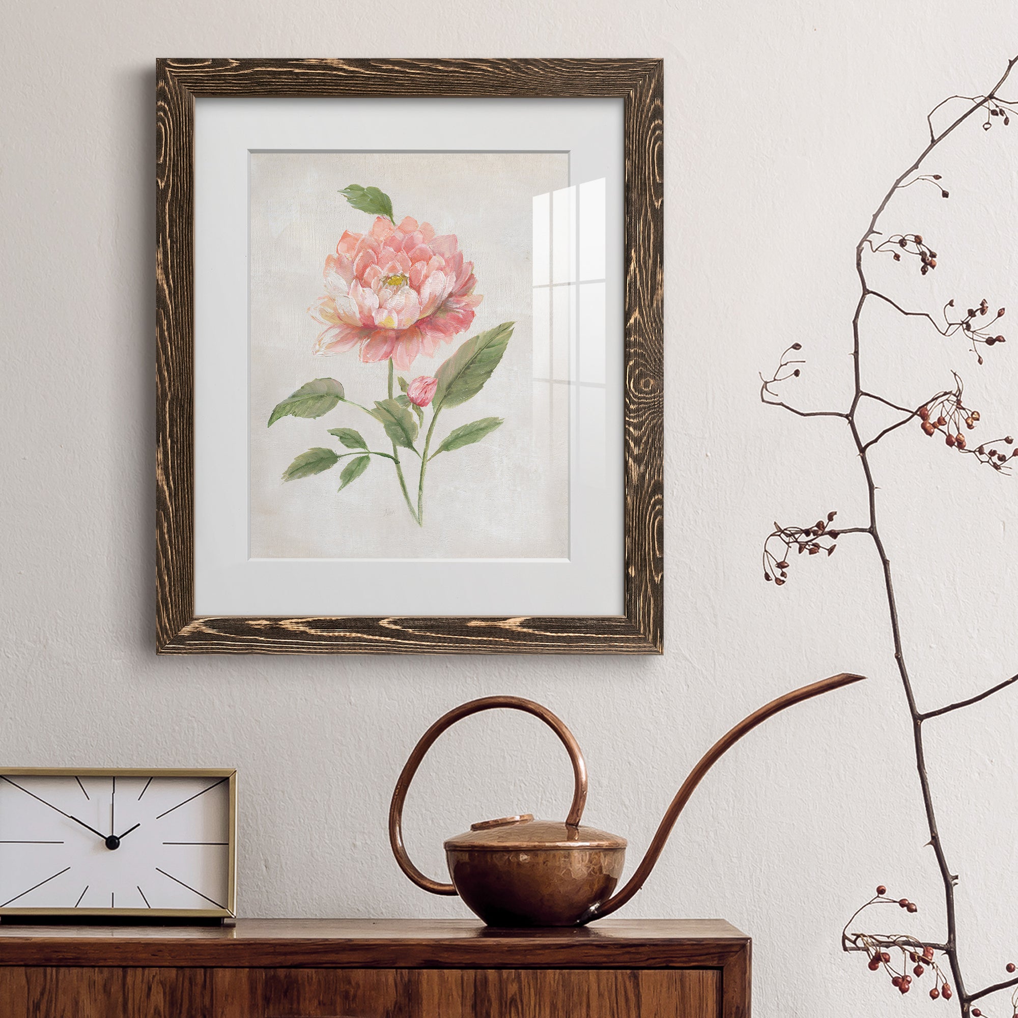 Grandiflora III - Barnwood Framed Art Print