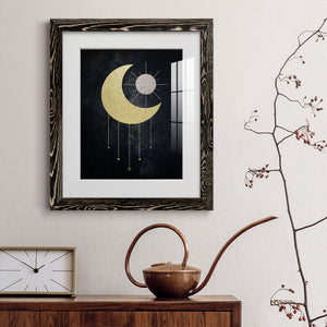 Jeweled Moon - Premium Framed Print - Distressed Barnwood Frame - Ready to Hang