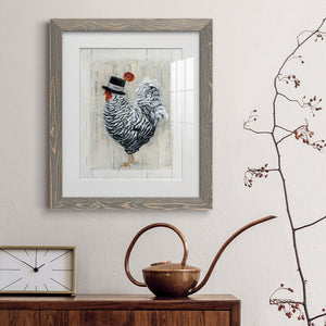 Sunday Best Rooster - Barnwood Framed Art Print