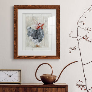 Sunday Best Hen - Barnwood Framed Art Print