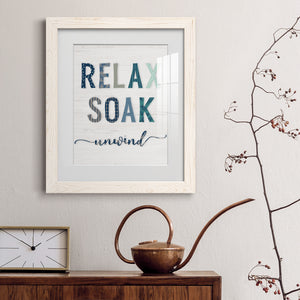 Relax Soak Unwind - Barnwood Framed Art Print