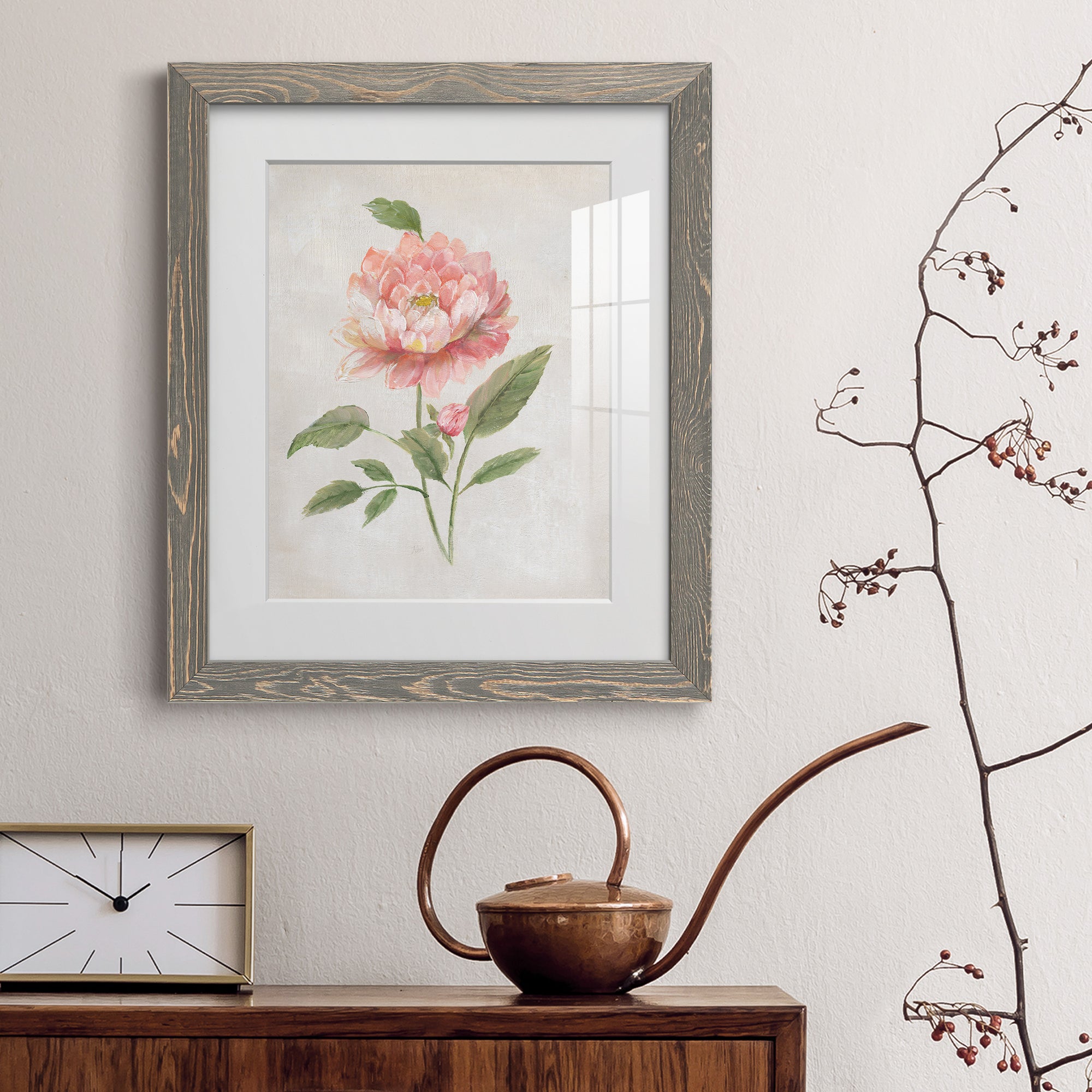 Grandiflora III - Barnwood Framed Art Print