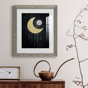 Jeweled Moon - Premium Framed Print - Distressed Barnwood Frame - Ready to Hang