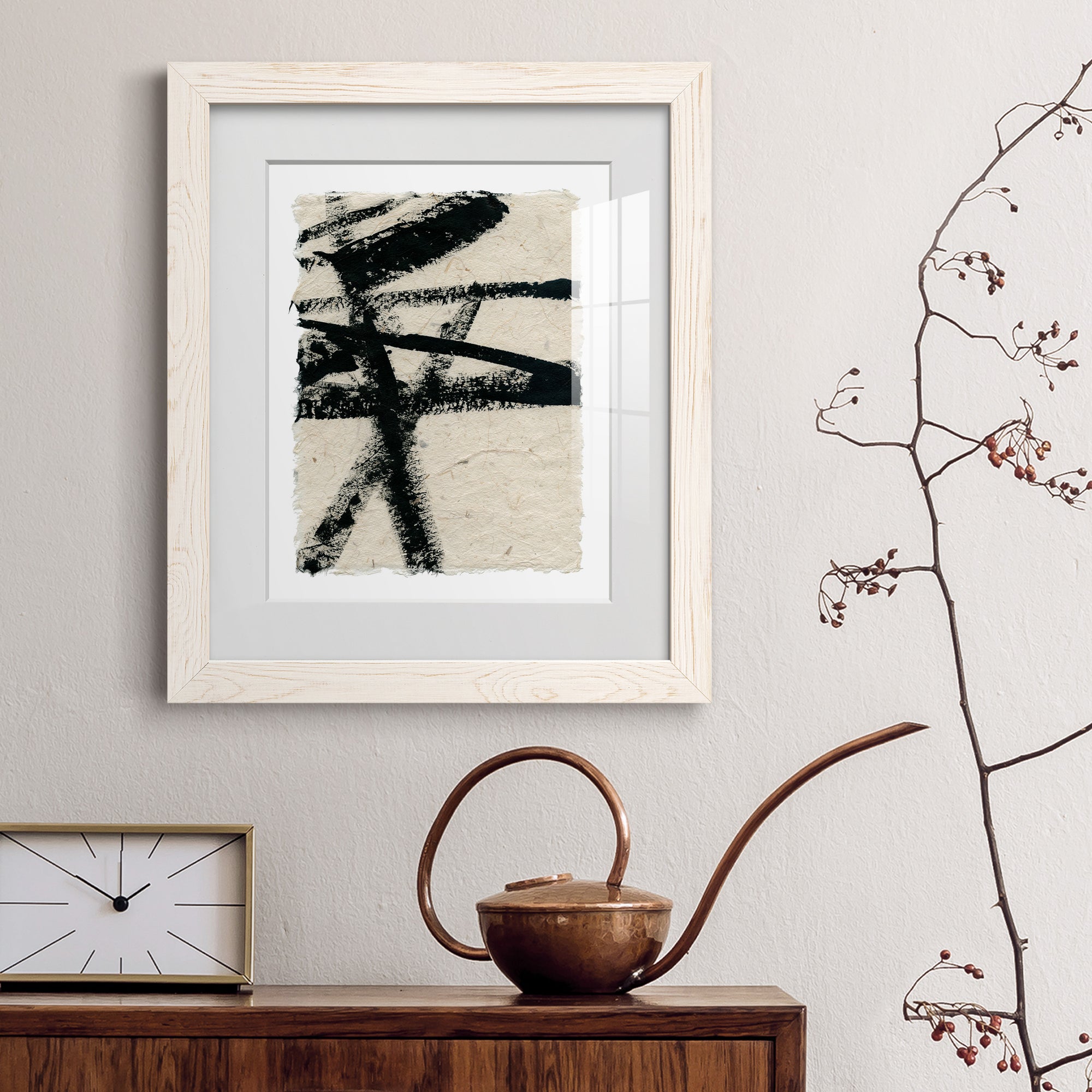 Lines Crossed III - Premium Framed Print - Distressed Barnwood Frame - Ready to Hang