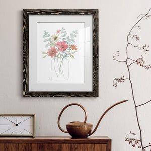 Whimsical Wildflowers II - Premium Framed Print - Distressed Barnwood Frame - Ready to Hang